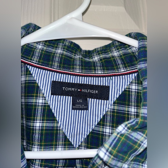 Tommy Hilfiger Men's Blue Plaid Shirt - Picture 3 of 4